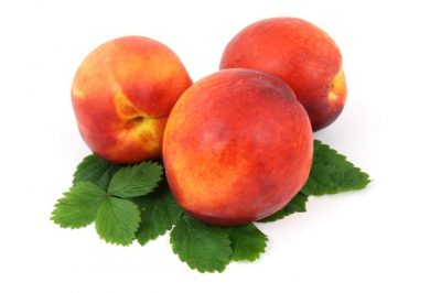 A grouping of peaches